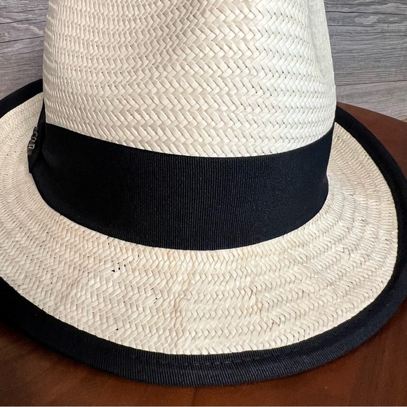 SALE TODAY!✨Tommy Bahama Cream/Black Stylish Straw Raffia Hat - Picture 11 of 15